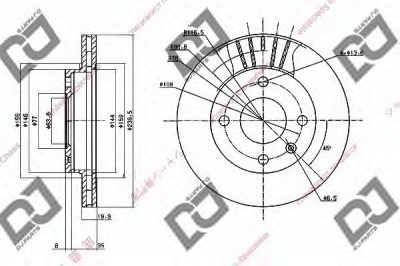 DJ PARTS bd1670 -  Тормозной диск